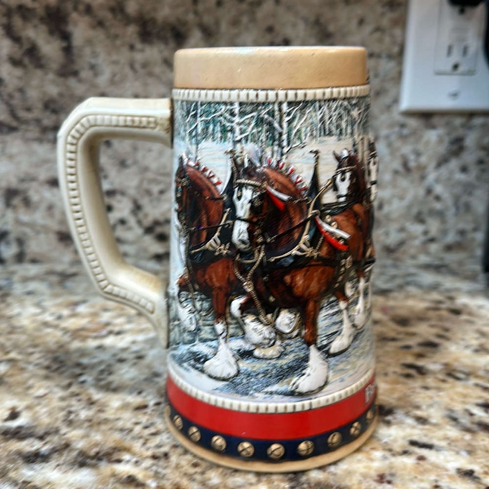 Anheuser-Busch Holiday Collector Series Beer Stein Mug 1988 Vintage CL18-12